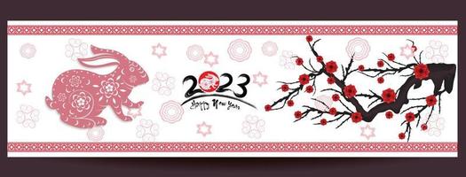 Happy lunar new year 2023, Vietnamese new year, Year of the Cat. vector