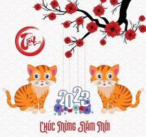 Happy lunar new year 2023 vietnamese Royalty Free Vector