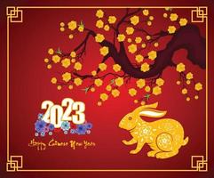 Happy lunar new year 2023, Vietnamese new year, Year of the Cat. vector