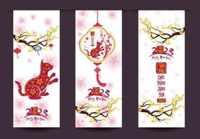 Happy lunar new year 2023, Vietnamese new year, Year of the Cat. vector