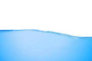 Water wave with bubbles on a white photo