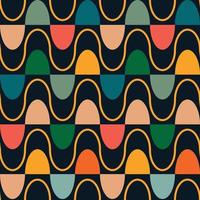 Retro pattern in the style of the 70s and 60s vector