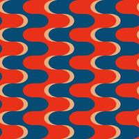 Retro pattern in the style of the 70s and 60s vector