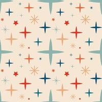 Christmas New Year seamless pattern with stars. vector