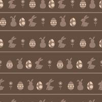 Brown Seamless Easter Pattern vector