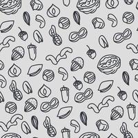 Black and Grey Nuts Pattern vector