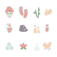 Doodled Spa Icons vector