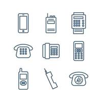 Telephone Blue Icons vector