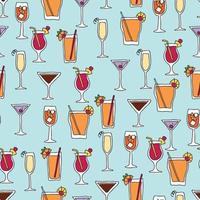 Alcoholic Drinks Pattern vector