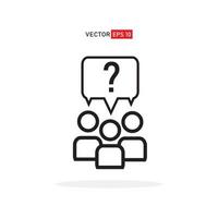 people question icon. people question symbol template for graphic and web design collection logo vector illustration crowd of people icon