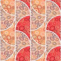 Circle shapes seamless pattern in doodle style. Decorative kaleidoscope mosaic ornament. vector