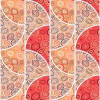 Circle shapes seamless pattern in doodle style. Decorative kaleidoscope mosaic ornament. vector