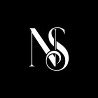 diseño de logotipo ns. vector de diseño de icono de logotipo de letra ns inicial pro vector.
