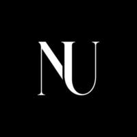 NU Logo Design. Initial NU Letter Logo Icon Design Vector Pro Vector.