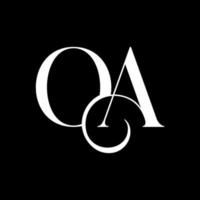 OA Logo Design. Initial OA Letter Logo Icon Design Vector Pro Vector.