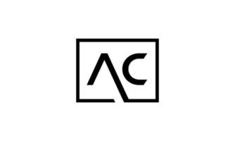 AC Logo Design. Initial AC Letter Logo Icon Design Free Vector Template.