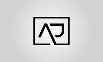 diseño de logotipo aj. plantilla de vector libre de diseño de icono de logotipo de letra aj inicial.