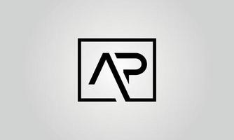 AP Logo Design. Initial AP Letter Logo Icon Design Free Vector Template.