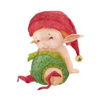 Christmas elf story, elf sweet baby vector
