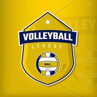 Sports badge for tournament championship or volleyball league vector