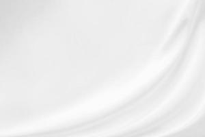 Abstract white fabric with soft wave texture background photo