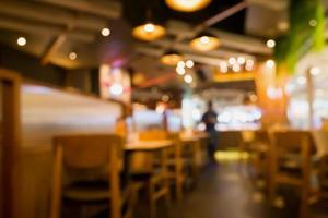 Restaurant cafe interior abstract blur background photo