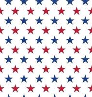 Seamless pattern made from red and blue five pointed stars. Star pattern in American flag colors. USA Independence Day. Presidents Day. flat style. vector