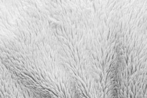 White fluffy fur fabric wool texture background photo