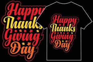 Happy Thanksgiving Typographic T-Shirt Vector.. vector