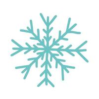 Doodle snowflake vector illustration. Hand drawn simple snowflake isolated.