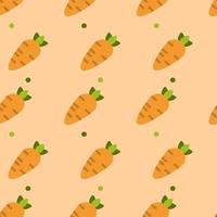 Carrot seamless pattern cute background. Vector cute carrots seamless pattern isolated. Carrot seamless background. Vector illustration