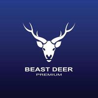 Deer head icon logo vector