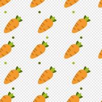 Carrot seamless pattern cute background. Vector cute carrots seamless pattern isolated. Carrot seamless background. Vector illustration