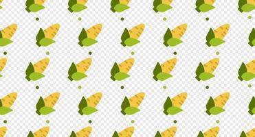 Corn seamless pattern cute background. Vector cute corns seamless pattern isolated. Corn seamless background. Vector illustration