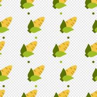 Corn seamless pattern cute background. Vector cute corns seamless pattern isolated. Corn seamless background. Vector illustration