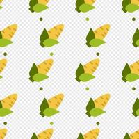 Corn seamless pattern cute background. Vector cute corns seamless pattern isolated. Corn seamless background. Vector illustration