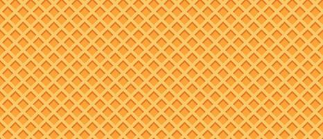 Seamless realistic wafer pattern. Wafer background. Ice cream cone vector texture. Sweet dessert wafer background. Appetizing repeat wafer texture. Vector illustration