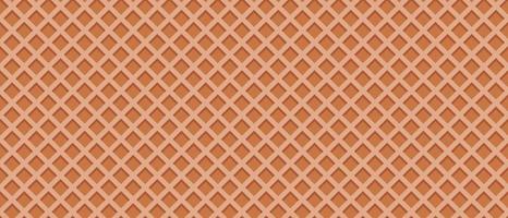 Seamless realistic wafer pattern. Wafer background. Ice cream cone vector texture. Sweet dessert wafer background. Appetizing repeat wafer texture. Vector illustration