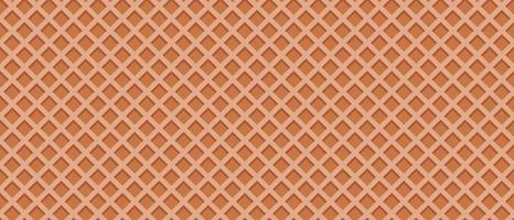 Seamless realistic wafer pattern. Wafer background. Ice cream cone vector texture. Sweet dessert wafer background. Appetizing repeat wafer texture. Vector illustration