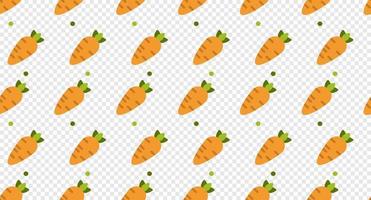 Carrot seamless pattern cute background. Vector cute carrots seamless pattern isolated. Carrot seamless background. Vector illustration