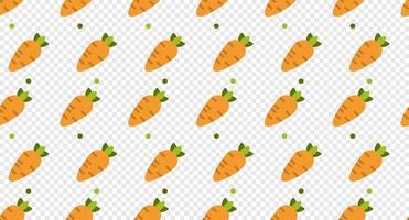 Carrot seamless pattern cute background. Vector cute carrots seamless pattern isolated. Carrot seamless background. Vector illustration