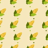 Corn seamless pattern cute background. Vector cute corns seamless pattern isolated. Corn seamless background. Vector illustration
