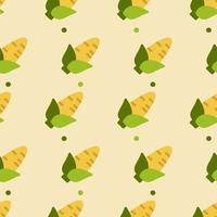 Corn seamless pattern cute background. Vector cute corns seamless pattern isolated. Corn seamless background. Vector illustration