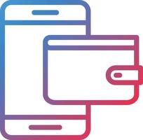 Digital Wallet Icon Style vector