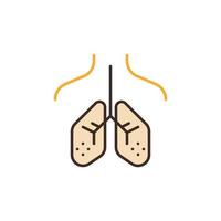 Human Lung vector concept colored icon or symbol