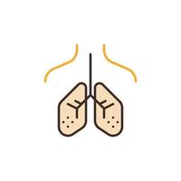 Human Lung vector concept colored icon or symbol