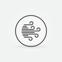 Circle with Wind sign vector concept line icon