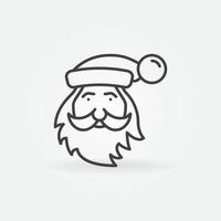 Santa Claus Face linear vector Merry Christmas concept icon