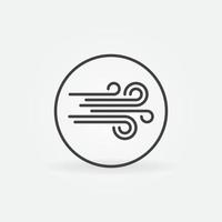 Wind in Circle vector concept icon in outline style
