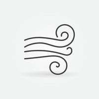 Hand Drawn Wind Flows vector thin line concept icon or sign